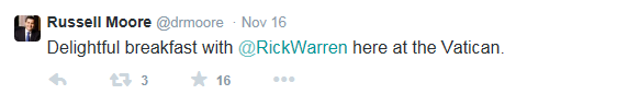 dr moore twitter with rick warren