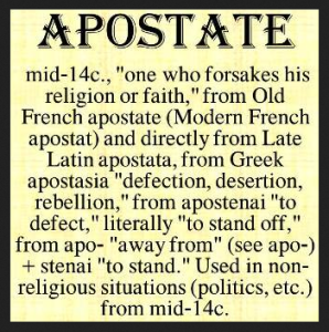 APOSTATE DEFINED